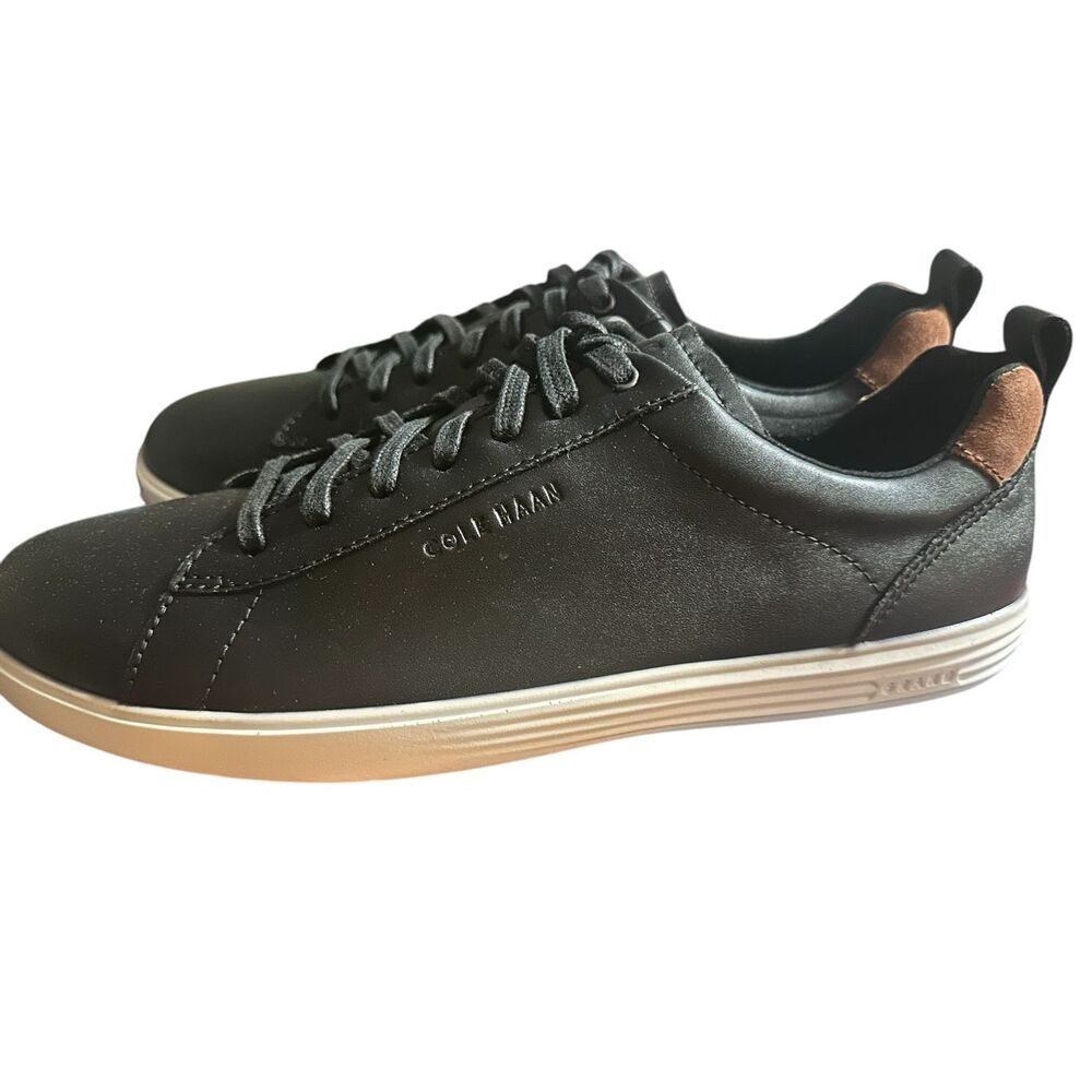 Men's Leather Sneakers Cole Haan Grand+ Crosscourt - BLACK LEATHER  10.5 M